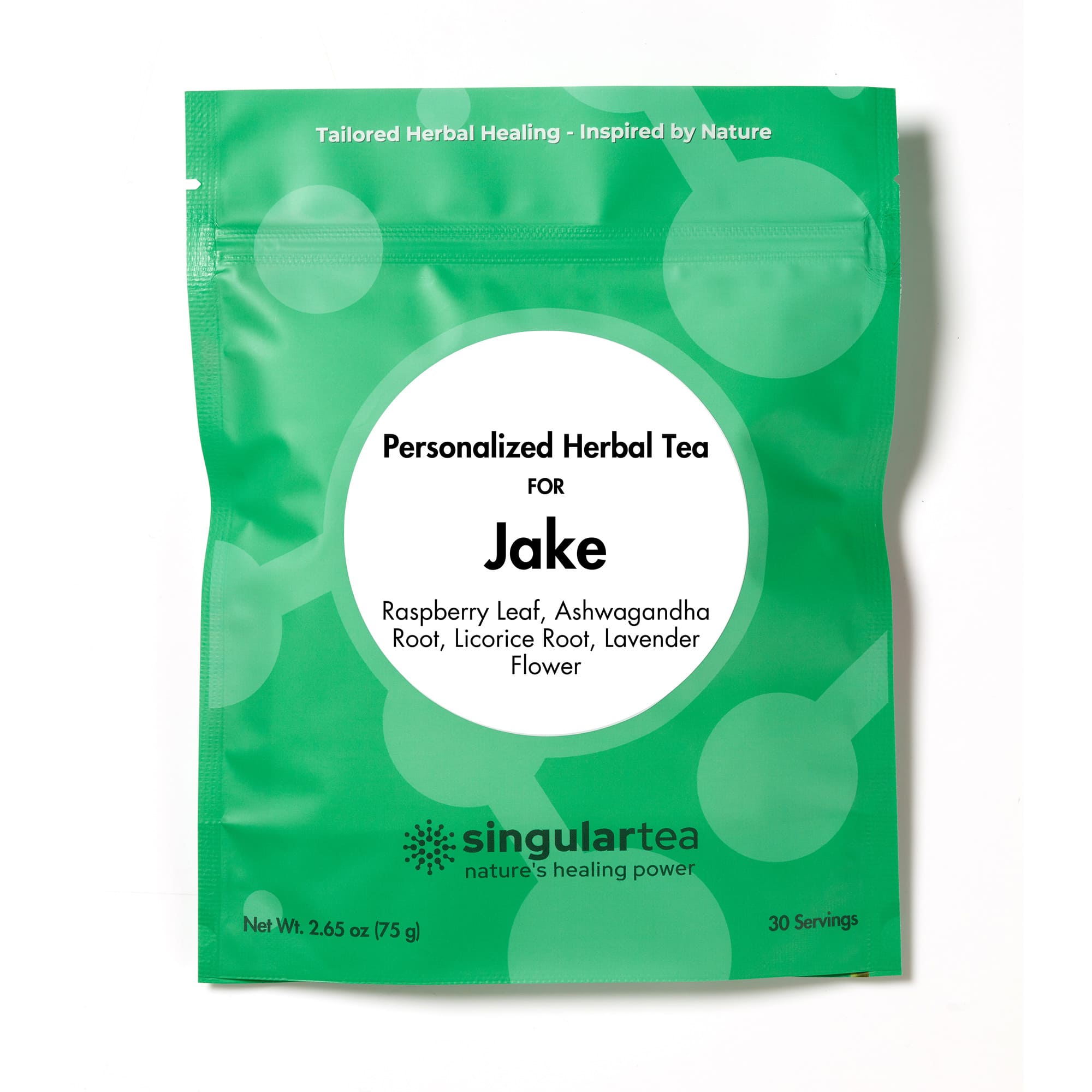 SingularTea personalized herbal remedy pouch